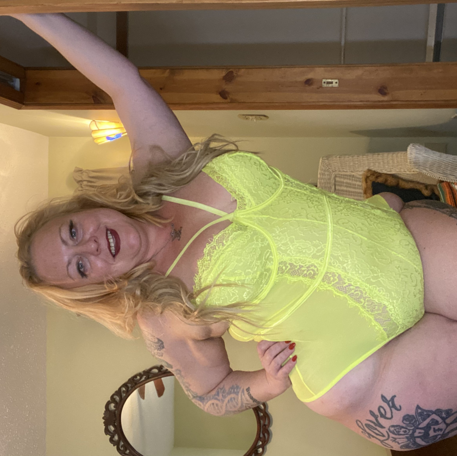 Yellow lingerie bodysuit